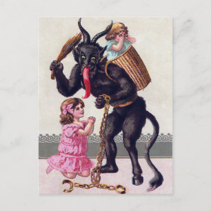 Carte Postale Vintage Abusive Krampus