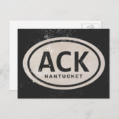 Carte postale vintage ACK Nantucket MA Beach Tag (Devant / Derrière)
