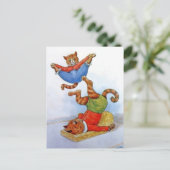Carte postale vintage Acrobat Cats (Debout devant)
