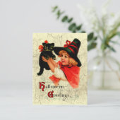 Carte postale vintage adorable Little Witch (Debout devant)