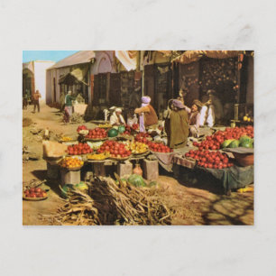 Carte Postale Vintage Afghanistan, street market à Kandahar