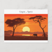 Carte Postale Vintage African Safari  (Devant)