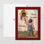 Carte postale Vintage afro-américaine valentine (Devant / Derrière)