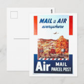 Carte Postale Vintage Air Mail Post Office Advertisement (Devant / Derrière)