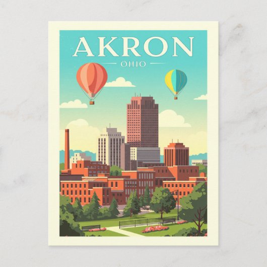 Carte Postale Vintage Akron Ohio (Devant)