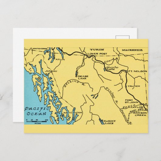 Carte postale Vintage Alaska (Devant / Derrière)