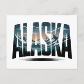 Carte Postale Vintage Alaska Outdoor Adventure Lettering (Devant)