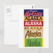Carte postale vintage Alaska Travel Poster (Devant / Derrière)