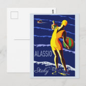 Carte Postale Vintage Alassio Italie Voyage italien (Devant / Derrière)