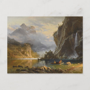 Carte Postale Vintage Albert Bierstadt Indiens Speed Fishing