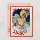 Carte Postale Vintage Alcazar d'été Lidia et (Devant / Derrière)