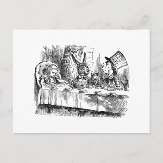 Carte Postale Vintage Alice au pays des merveilles Fête du thé M