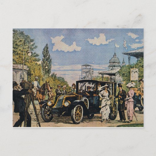 Carte postale vintage allemand automobile (Devant)