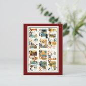 Carte Postale Vintage Alphabet Chart ABC Teaching venin (Debout devant)