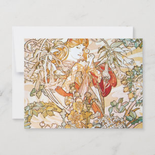 Carte Postale Vintage alphonse mucha déesse
