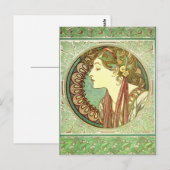 Carte Postale Vintage Alphonse Mucha Laurel GalleryHD (Devant / Derrière)