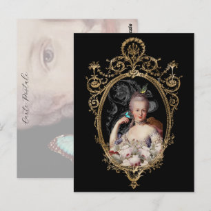 Carte Postale Vintage Altered jeune Marie Antointte portrait