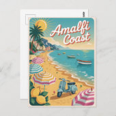 Carte postale vintage Amalfi Coast (Devant / Derrière)