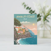 Carte Postale Vintage Amalfi Coast Travel (Debout devant)