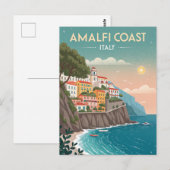 Carte Postale Vintage Amalfi Coast Travel (Devant / Derrière)