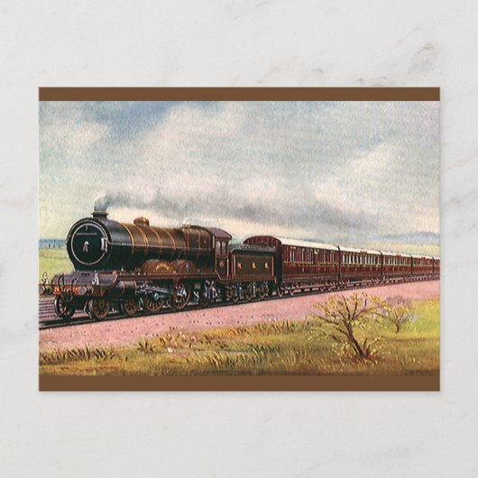 Carte Postale Vintage-américain Ouest, Western Frontier Train (Devant)