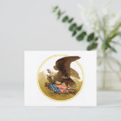 Carte postale vintage américaine Eagle (Debout devant)
