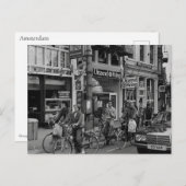 Carte Postale Vintage Amsterdam Holland Bikers (Devant / Derrière)