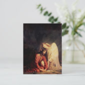 Carte Postale Vintage ange consolant Jésus (Debout devant)