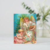 Carte postale vintage Ange et Enfant Noël (Debout devant)