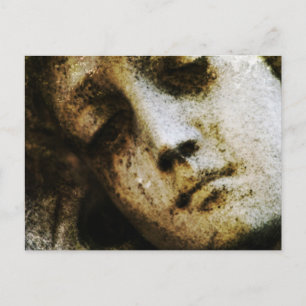 Carte Postale vintage Angélique Statue Face Grunge