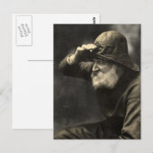 Carte Postale Vintage Anglais Pêcheur Nautique Antique Beard (Devant / Derrière)