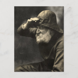 Carte Postale Vintage Anglais Pêcheur Nautique Antique Beard