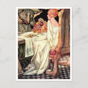 Carte Postale Vintage Anne Anderson Beauté et la bête