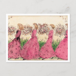 Carte postale vintage Annie French pour les demois