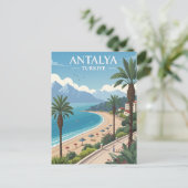 Carte Postale Vintage Antalya Travel (Debout devant)