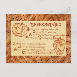 Carte postale vintage-Antique1909 Thanksgiving