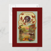 Carte postale vintage Antique Thanksgiving Greys (Devant / Derrière)