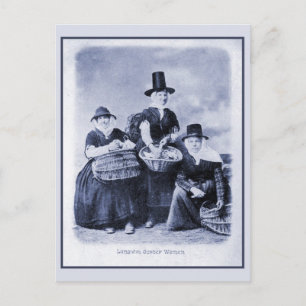 Carte Postale Vintage antique Welsh Oyster femmes