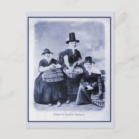 Carte Postale Vintage antique Welsh Oyster femmes (Devant)