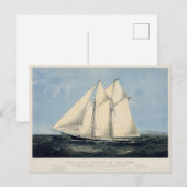 Carte Postale Vintage Antique Yacht Voilier Maritime (Devant / Derrière)