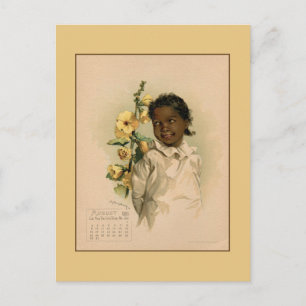 Carte Postale Vintage août 1891 dessin de beaux enfants