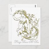 Carte Postale Vintage apparence Sirène Personnaliser (Devant / Derrière)