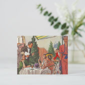 Carte Postale Vintage Après-midi Thé Déjeuner Amis (Debout devant)