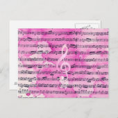 Carte Postale Vintage aquarelle rose classique (Devant / Derrière)