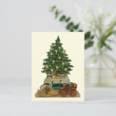 Carte postale Vintage "Arbre de Noël" (Debout devant)