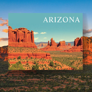 Carte Postale Vintage Arizona Red Rocks Voyage Rétro