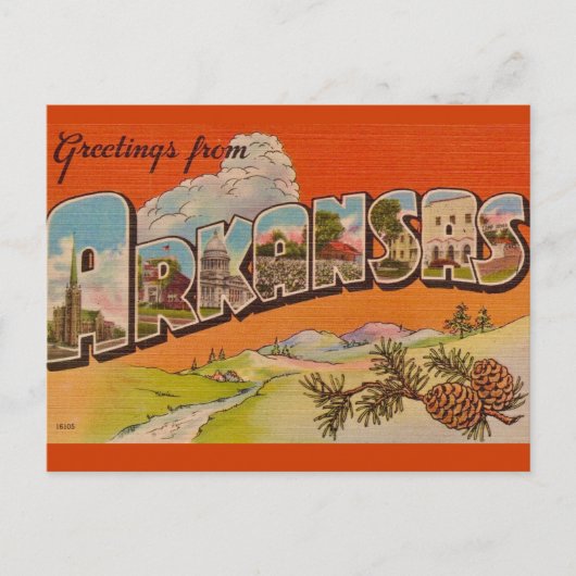 Carte postale vintage Arkansas (Devant)