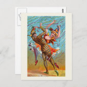 Carte Postale vintage "Arlequin" (Devant / Derrière)