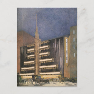 Carte Postale Vintage Art Deco Architecture, building à NYC