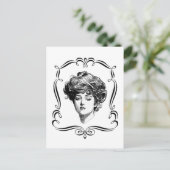 Carte postale vintage Art Gibson Girl (Debout devant)